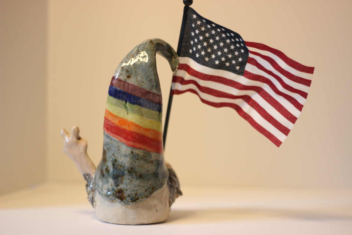 Garden Gnome  with Flag Holder